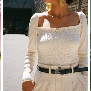 Lisa Says Gah Sophie top long sleeve - Oat milk